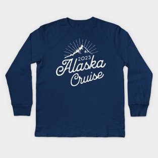 Alaska Cruise 2023, Summer Vacation Travel Matching Kids Long Sleeve T-Shirt